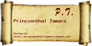 Princzenthal Tamara névjegykártya
